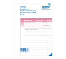 SIMPLEX Borderau agent DFI A5 rose/jaune/blanc 50x3 feuilles, 15239