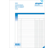 SIMPLEX Livre colonne A4 blanc/bleu 50x2 feuilles, 15476