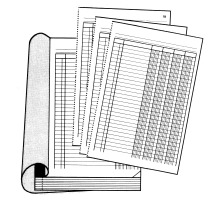 SIMPLEX Livre colonne A4 blanc/bleu 50x2 feuilles, 15477