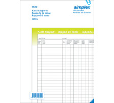 SIMPLEX Rapport caisse A4 blanc 50x2 feuilles, 15595