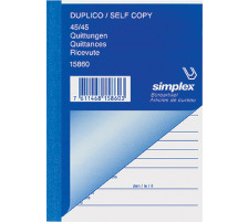 SIMPLEX Quittance D/F/I A6 blanc/jaune 45x2 feuilles, 15860