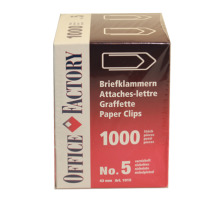 SMART OFFICE Trombones No.5 nickeles, 43mm 1000 pcs., 1015