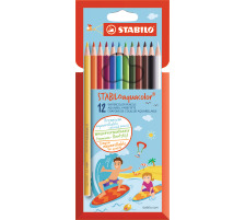 STABILO aquacolor Kids Design Etui, couleurs ass. 12 pcs., 16126