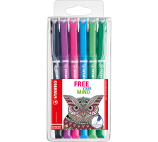 STABILO Fineliner Sensor 189 6 couleurs, 189/6-01