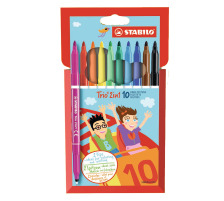 STABILO TRIO 2in1, Twin Pen Etui, 10 couleurs, 222/1001