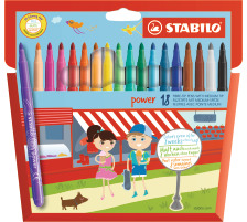 STABILO Stylo fibre Power Etui 18 pcs., 280/1801