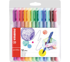 STABILO Premium-Fineliner 0,8mm pointMax 12 Farben, 488/1201