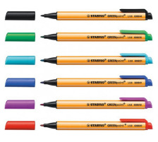 STABILO Faserschr. GREENpoint 0,8mm Etui mit 6 Farben, 6088/6