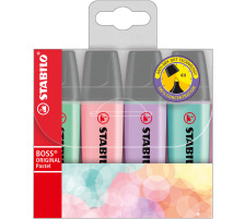 STABILO Textmarker BOSS Pastell 4er Etui, 70/4-2