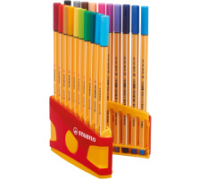 STABILO Stylo fibre Point 88 20 couleurs, box, 8820-03