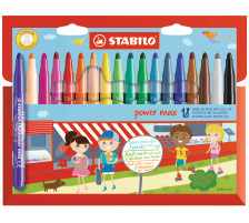 STABILO Stylo fibre power max Etui 18 pcs., 980/1801