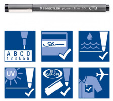 STAEDTLER Pigment Liner 0,5mm schwarz, 30805-9