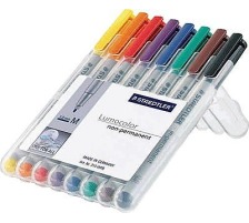 STAEDTLER Lumocolor non-perm. S 8 couleurs ass., 311 WP8