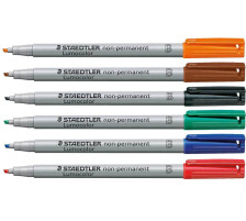 STAEDTLER Lumocolor non-perm. B 6 couleurs ass., 312 WP6