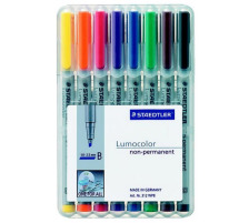 STAEDTLER Lumocolor permanent B 8 couleurs ass., 312 WP8