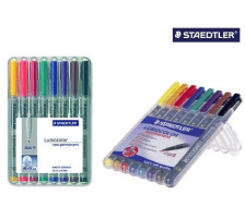 STAEDTLER Lumocolor permanent B 8 couleurs ass., 312 WP8