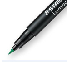 STAEDTLER Lumocolor permanent S rouge, bleu, vert, noir, 313-WP4