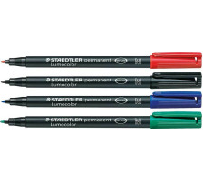 STAEDTLER Lumocolor permanent M 4 couleurs ass., 317 WP4