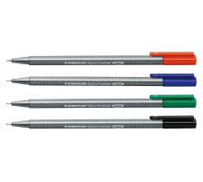 STAEDTLER Stylo Fibre triplus 334 0,3mm 4 couleurs ass., 334 SB4
