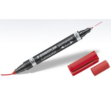 STAEDTLER Lumocolor DUO 348 0.6/1.5mm rot perm., 348-2