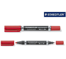 STAEDTLER Lumocolor DUO 348 0.6/1.5mm rot perm., 348-2