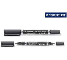 STAEDTLER Lumocolor DUO 348 0.6/1.5mm schwarz perm., 348-9