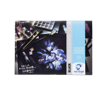 TALENS Aquarellpapier Van Gogh A4 schwarz, 360g 12 Blatt, 94170002