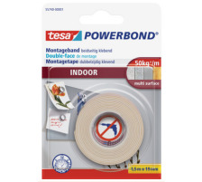 TESA Powerbond Indoor 19mmx1.5m Bande montage, double-face, 557400000