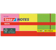 TESA Neon Notes 40x50mm 3 couleurs ass. 3x80 flls., 560010000