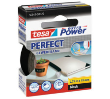 TESA Extra Power Perfect 38mmx2.75m noir, ruban textile, 563430003