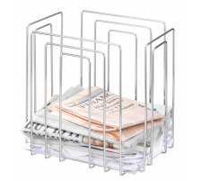 TMP Collecteur de papier/journaux chrome 37x27x37cm, 1111.01