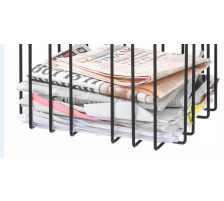TMP Collecteur de papier/journaux noir 37x27x37cm, 1111.02