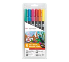 TOMBOW ABT Dual Brush Pen Set à 6, ABT-6P-3