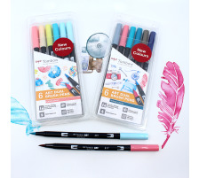 TOMBOW ABT Dual Brush Pen Vintage Colours 6 pcs., ABT-6P-5