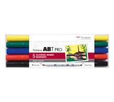TOMBOW Dual Brush Pen ABT PRO Basic Colours Set, 5 pcs., ABTP-5P-1