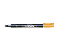 TOMBOW Stylo de calligraphie Hard Fudenosuke, jaune, WS-BH03