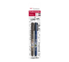 TOMBOW Set de calligraphie WS-BH/BS Fudenosuke, noir 2 pcs., WS-BHS-2P