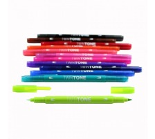 TOMBOW Stylo Fibre TwinTone Marker clair, WS-PK12P1