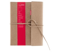 TRANSOTYPE senseBook FLAP A4 quadr., L, 135 feuilles beige, 75010402