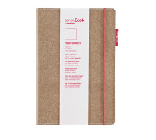 TRANSOTYPE senseBook RED RUBBER A5 lign, M, 135 feuilles beige, 75020501