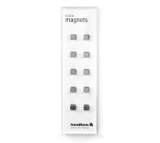 TRENDFORM Aimants KUBIQ set de 10 argent, TF19B
