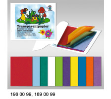 URSUS Transparentpapier 1424cm 42g, 10 Farben ass., 1960099