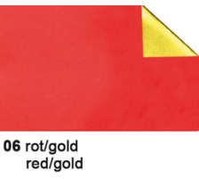 URSUS Bastelfolie Alu 50x80cm 90g, rot/gold, 4442106