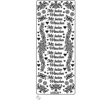 URSUS Creative Sticker Mit besten Wnschen argent, 59110007