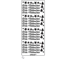 URSUS Creative Sticker Frohe Weihnachten argent, 59110059