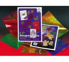 URSUS Hologrammfolie 23x33cm 50my, 5 Farben ass. 5 Blatt, 8390099