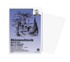 URSUS Skizzenpapier A4 120g, weiss 50 Blatt, 8814600