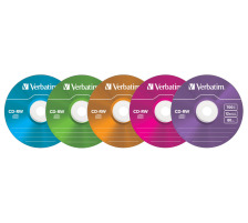 VERBATIM CD-RW Slim 80MIN/700MB 8-10x color 5 Pcs, 43167