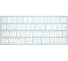 WESTCOTT Chablon 10mm A-Z, 0-9 transparent, E-1061000