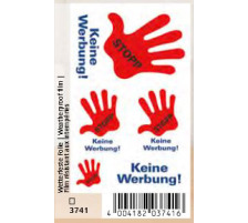 Z-DESIGN Panneau de remarque 76x120mm STOPP KEINE WERBUNG 5 pcs., 3741